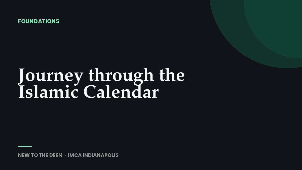 Journey through the Islamic Calendar